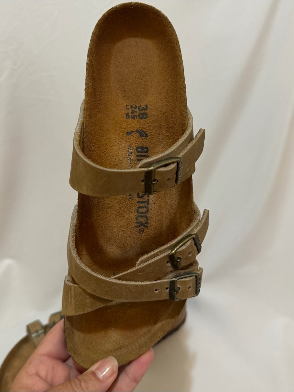 Birkenstock Women's Tan Crisscross Buckle Sandals - Picture 4 of 8